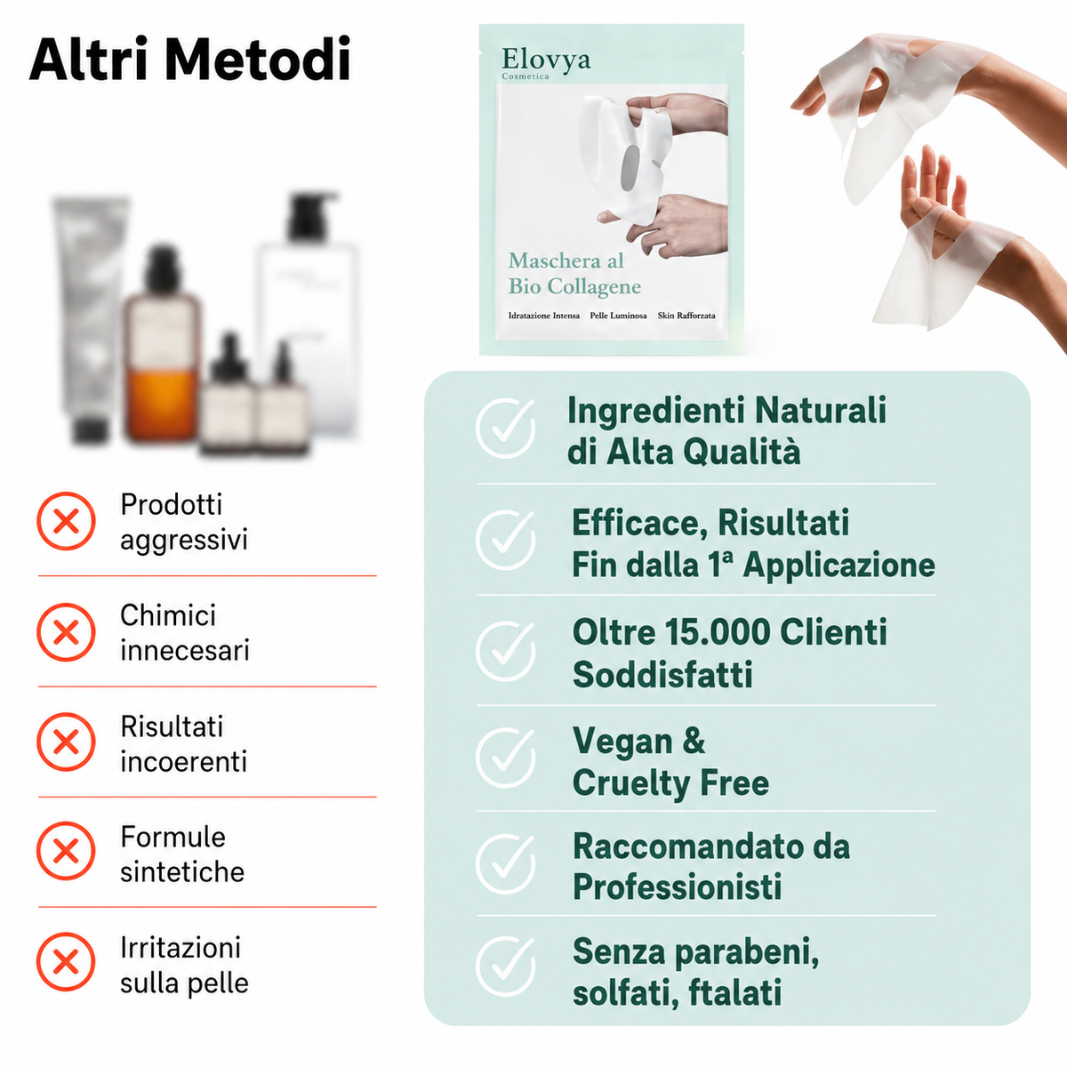 Maschera al bio-collagenee Elovya