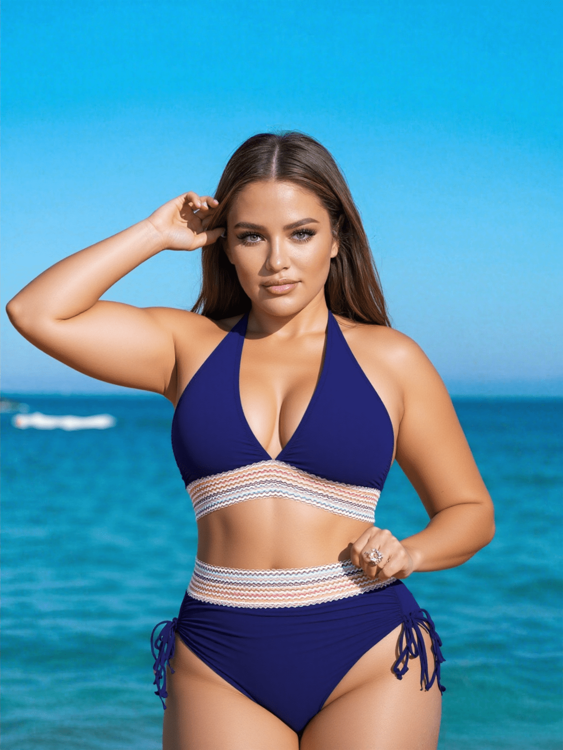 Elegante bikini modellante a vita alta