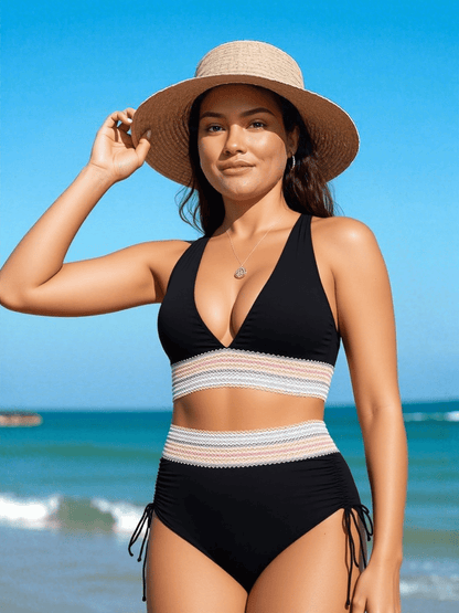 Elegante bikini modellante a vita alta