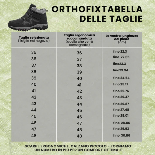 OrthoFit Winter - Scarpa ergonomica, impermeabile e antiscivolo per il sollievo dal dolore