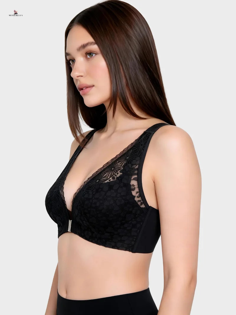 Reggiseno Fiora in pizzo senza ferretto con chiusura frontale