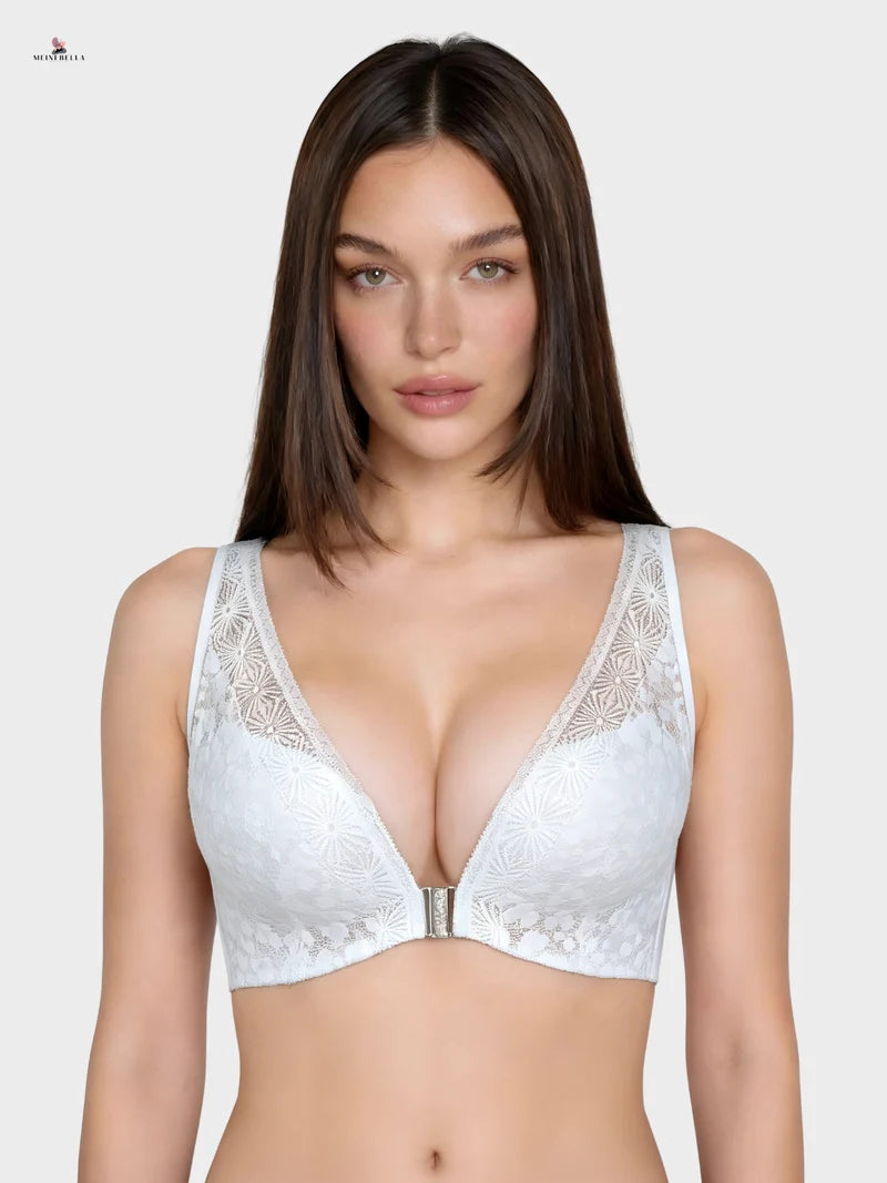 Reggiseno Fiora in pizzo senza ferretto con chiusura frontale