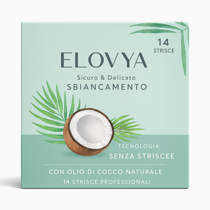 Strisce Sbiancanti Naturali Elovya – All’Olio di Cocco, Senza Dolore, Risultati in 7 Giorni