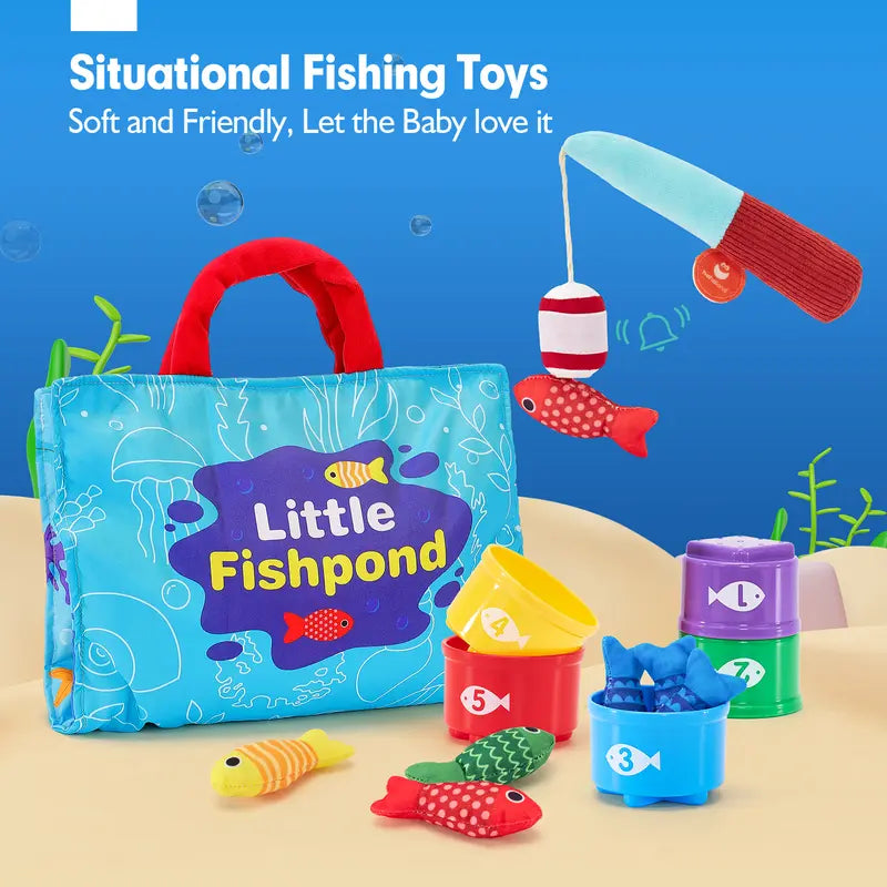 TinyCatch™ Montessori Fishing & Sorting Set - Keeps Toddlers Busy While Learning Colors & Counting