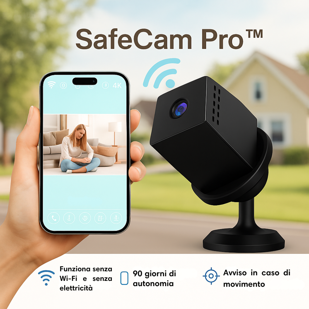 SafeCam Pro™ | Sempre al sicuro – anche senza internet né elettricità