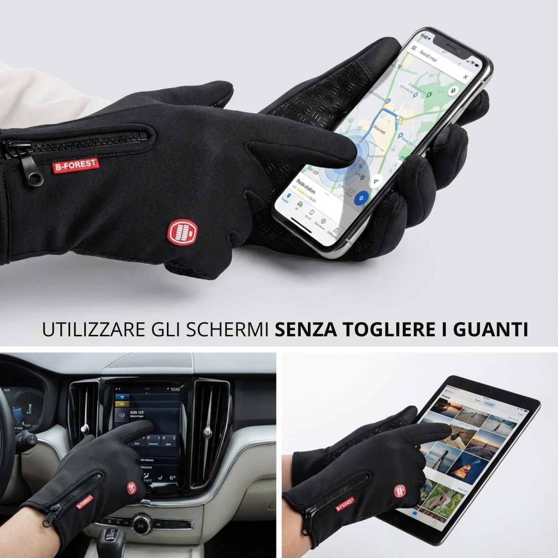 Aura – Guanti Invernali Caldi, Impermeabili e Touchscreen