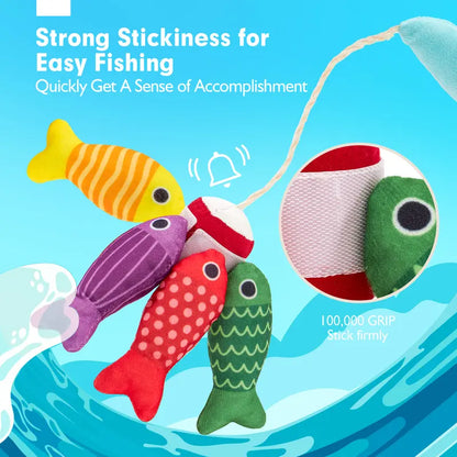 TinyCatch™ Montessori Fishing & Sorting Set - Keeps Toddlers Busy While Learning Colors & Counting
