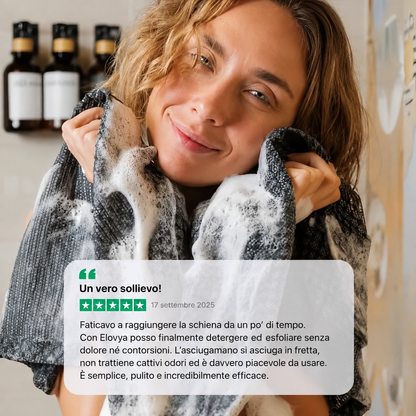 Asciugamano esfoliante Elovya per la doccia