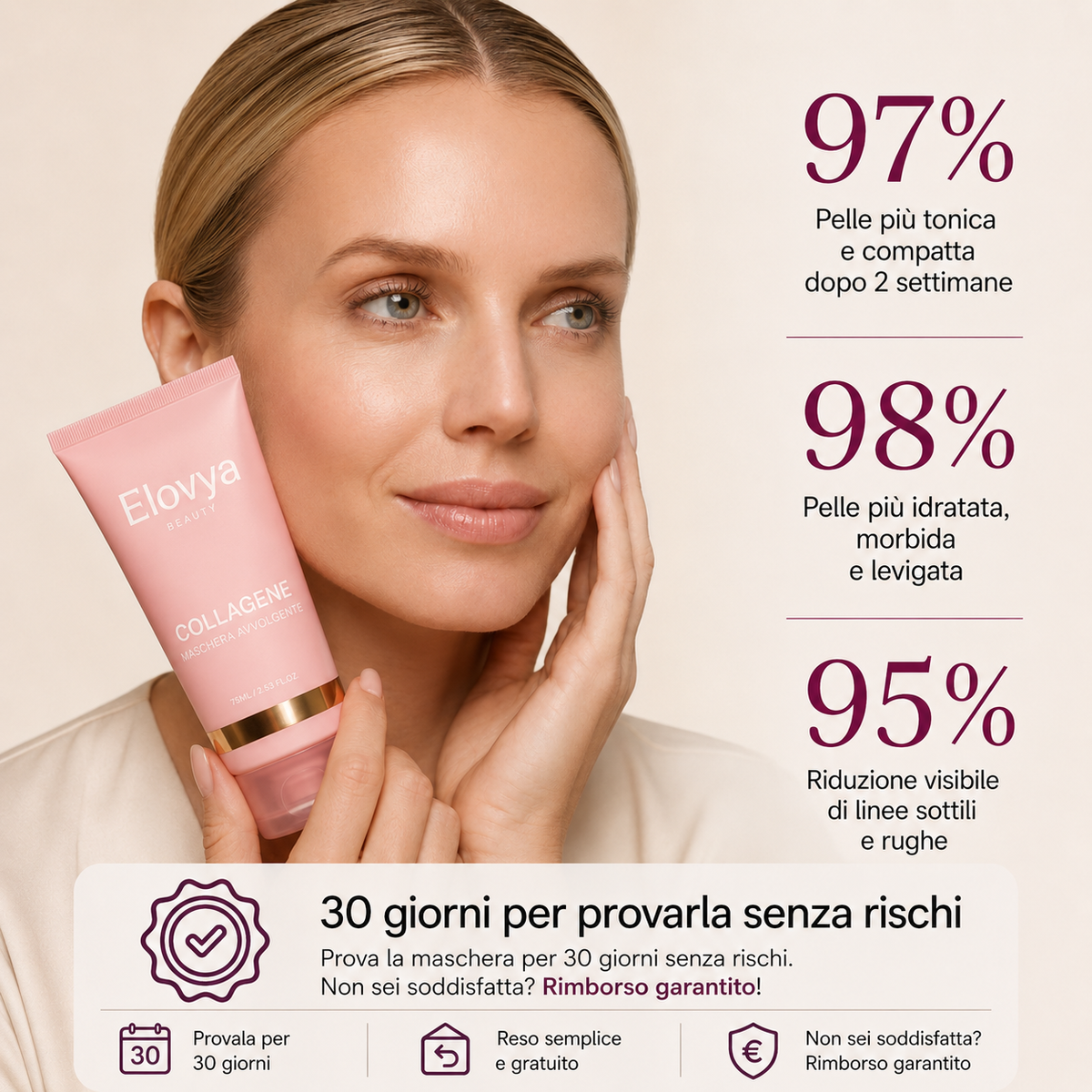 Maschera al bio-collagene + pennello