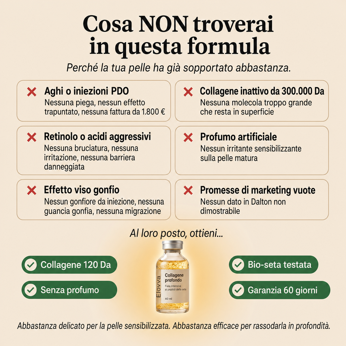 Fiala al collagene e peptidi della seta