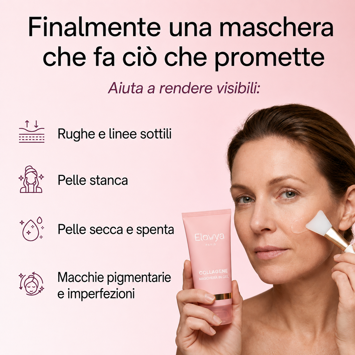 Maschera al bio-collagene + pennello