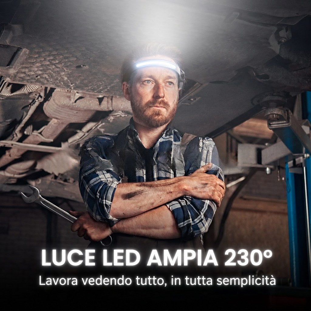 Elovya lampada frontale 230 gradi