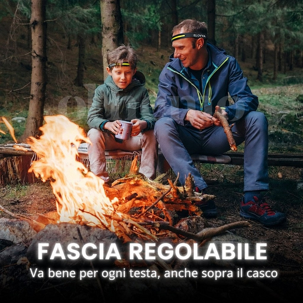 Elovya lampada frontale 230 gradi