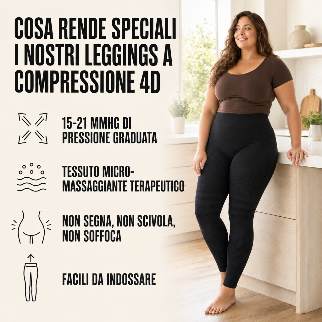 Elovya leggings lipedema compressione 4D