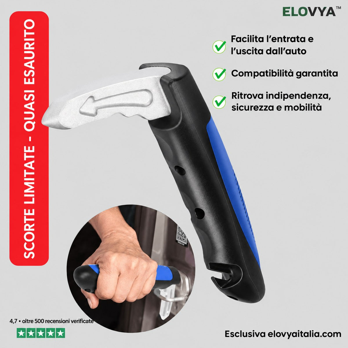 Elovya maniglia di supporto per auto