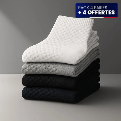 Chaussettes mi-hautes Alessio en bambou premium - Pieds sains & Sans odeur