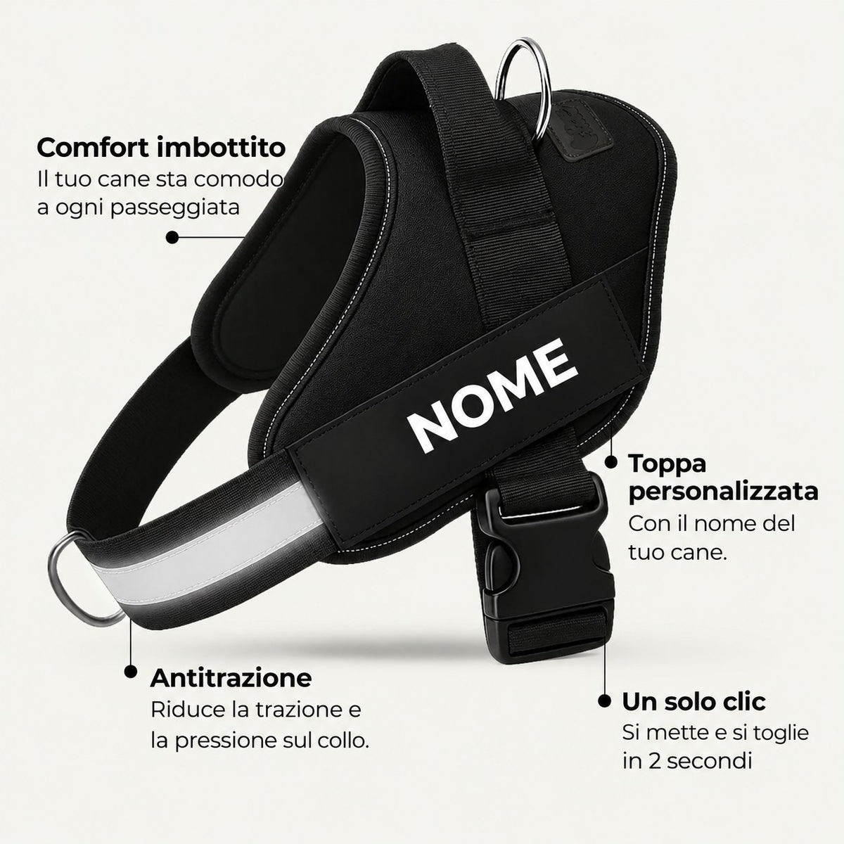 Elovya pettorina antitrazione personalizzata