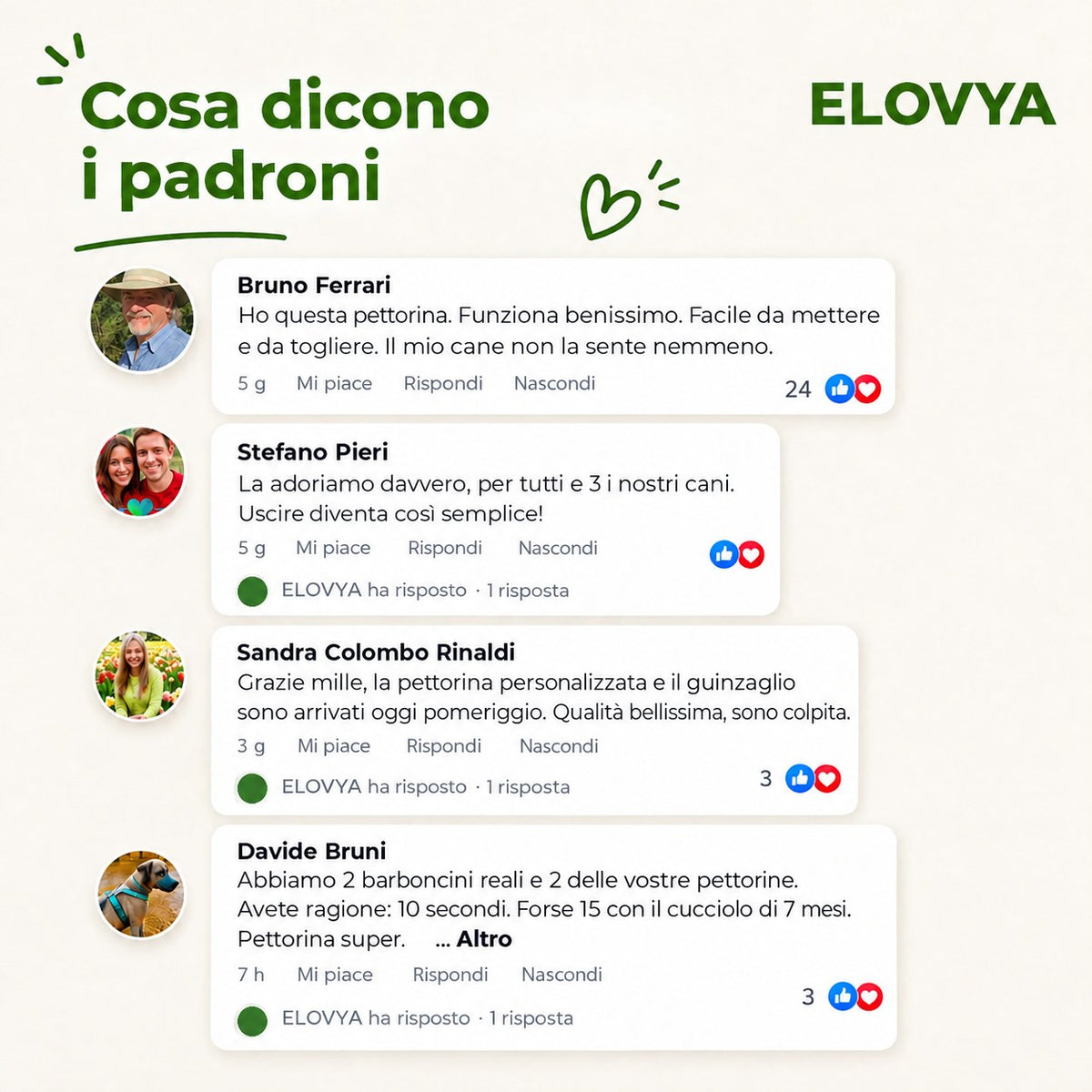 Elovya pettorina antitrazione personalizzata
