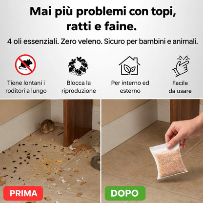 Elovya sacchetti repellenti topi e ratti