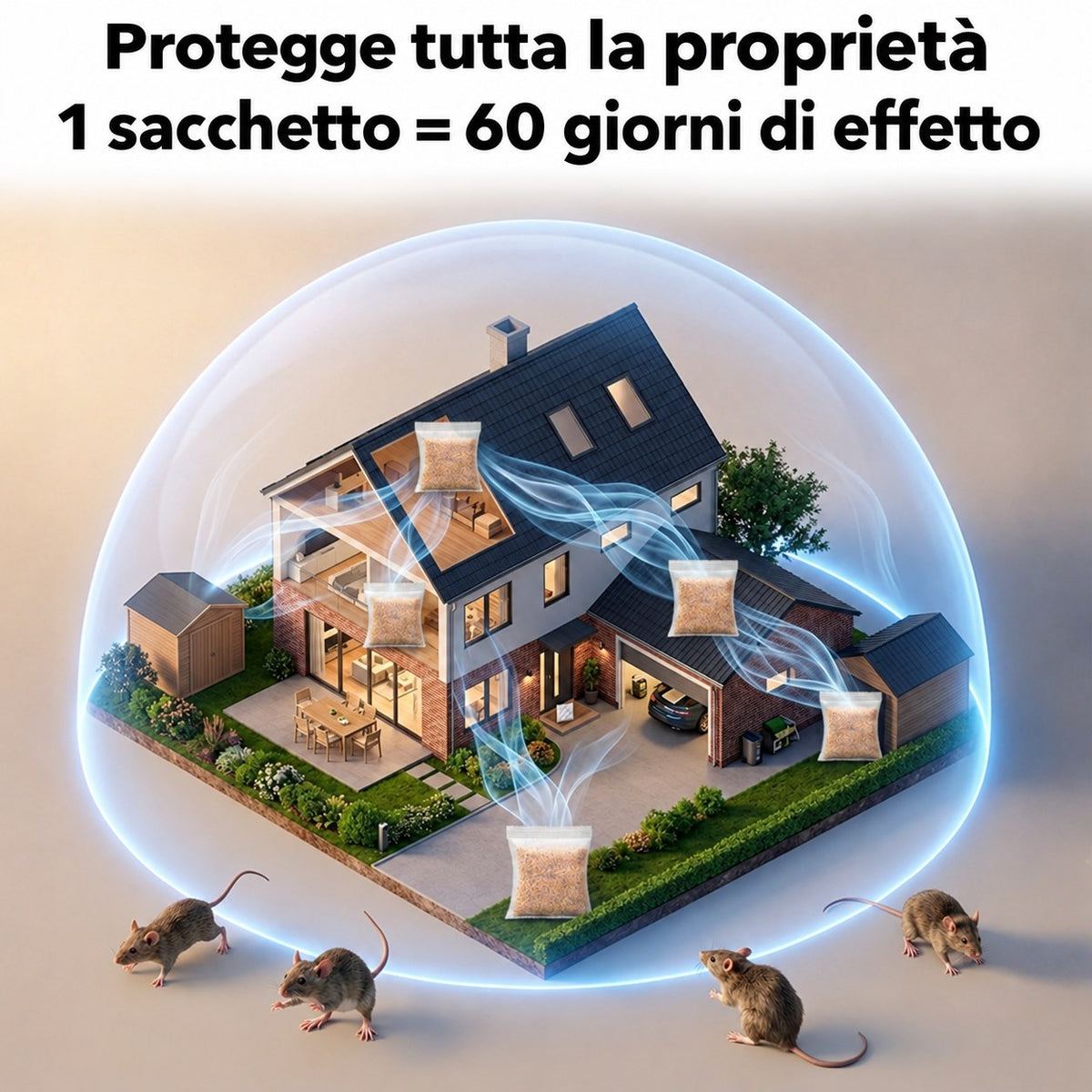 Elovya sacchetti repellenti topi e ratti