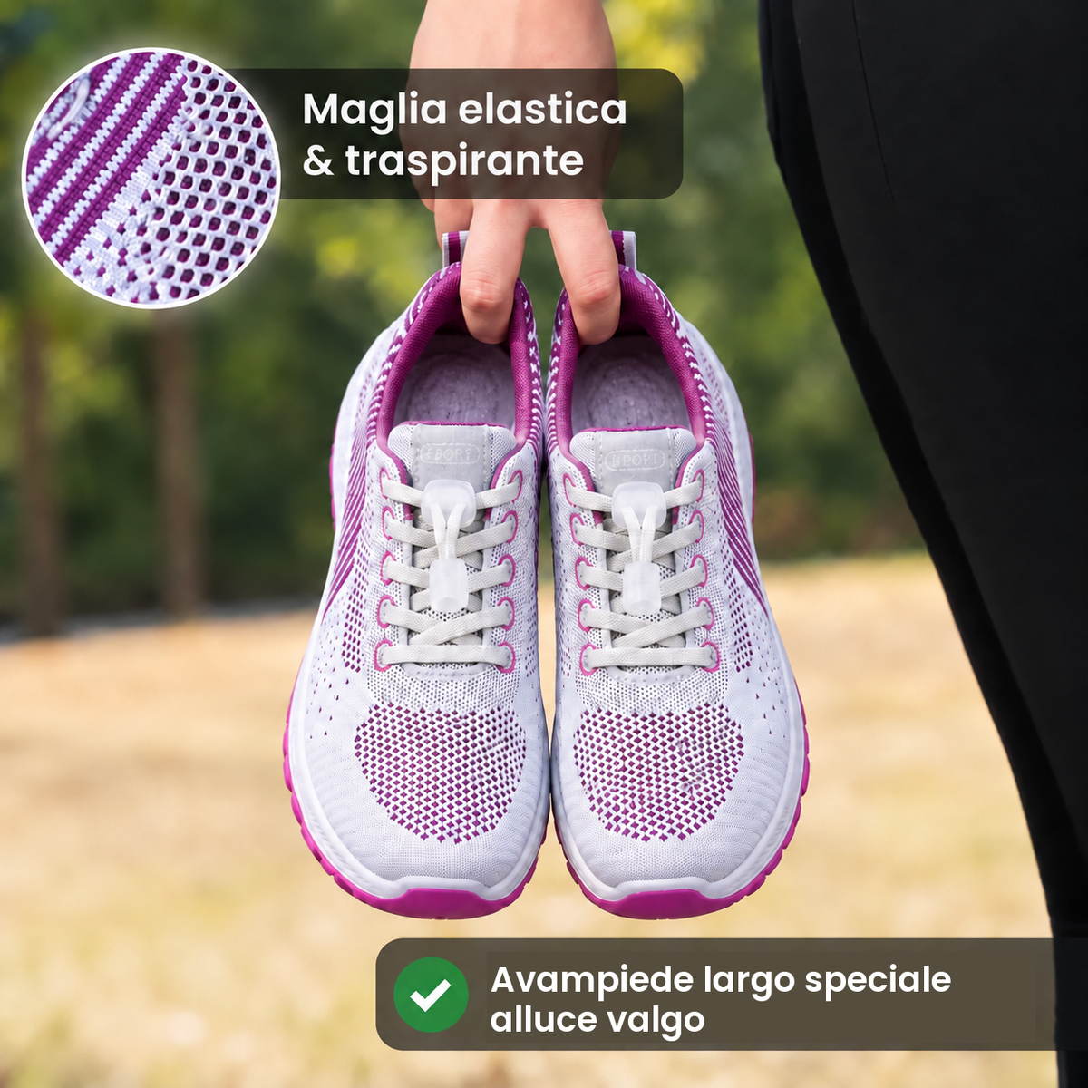 Elovya scarpe comfort per piedi gonfi e larghi