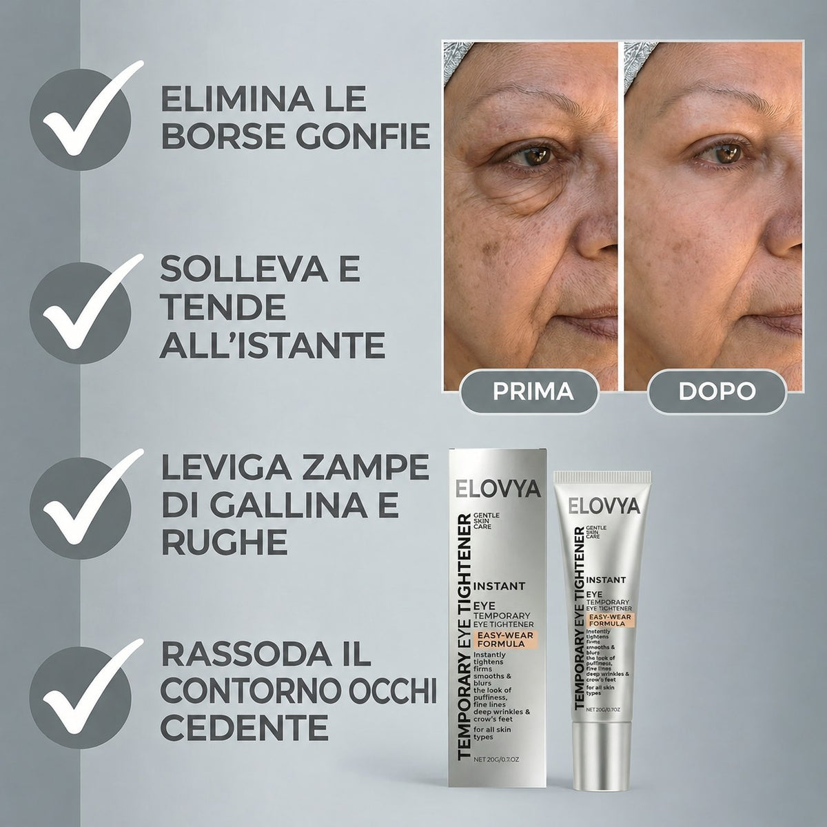 Elovya tensore occhi